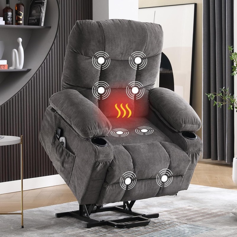Power Lift Recliner Chair for Elderly with Vibration Massage & Lumbar Heating