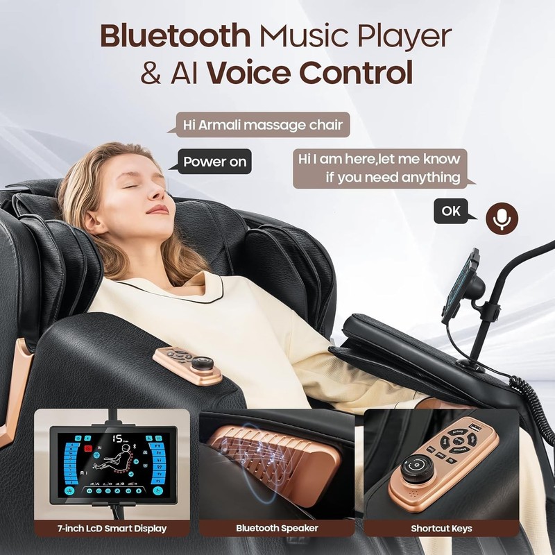 4D Massage Chairs Full Body - 53.5 Extend Sl Track Shiatsu Massage Chair gallery