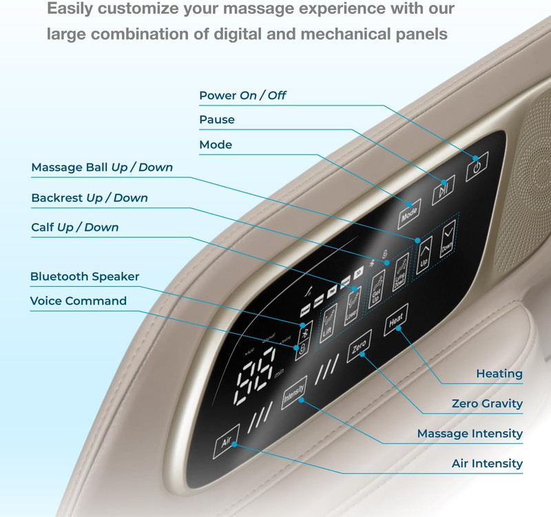 3D Astoria Massage Chair | Voice Control, Touchscreen, Heating, Zero Gravity gallery
