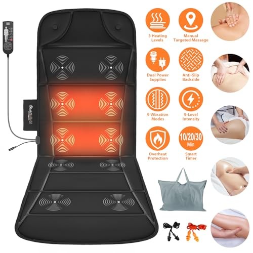Vibration Massage Mat with Heat, Electric Full Body 57.87x19.7x1.18 Inch gallery