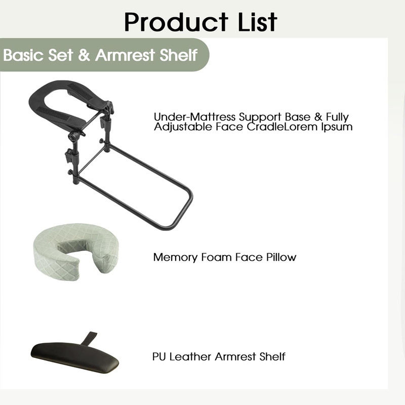 Adjustable Massage Headrest with Extra Long Armrest for Home Use gallery