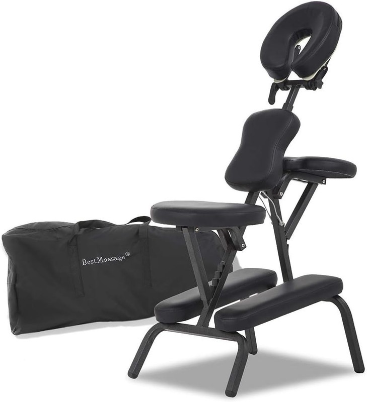 Portable Massage Chair with Adjustable Face Cradle - Ideal for Tattoo & Spa Use gallery