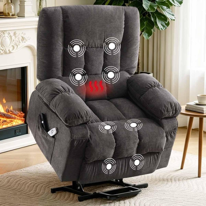 Power Lift Recliner Chair Elderly W/ Vibration Massage & Heating Functions