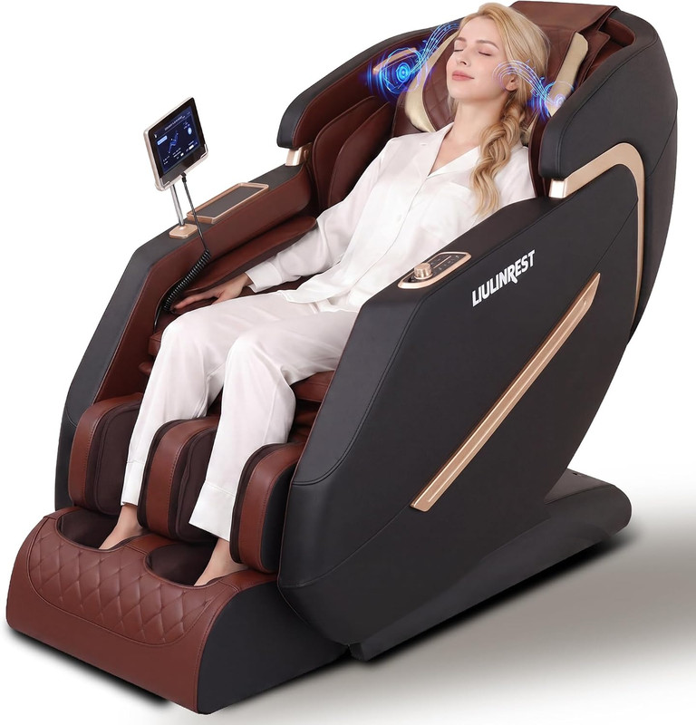 AI Voice control Full Body Airbag Massage Chair Zero Gravity SL Track Recliner
