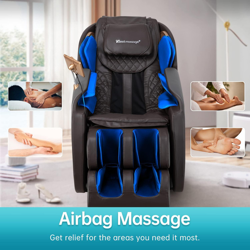 Zero Gravity Full Body Massage Chair with Heat & Bluetooth Speaker - Grey gallery