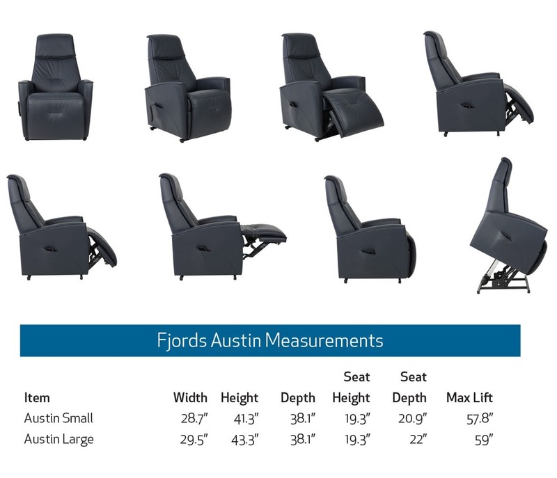Small Fjords Austin 3 Motor Infinite Position Power Lift Chair Recliner in Stone gallery