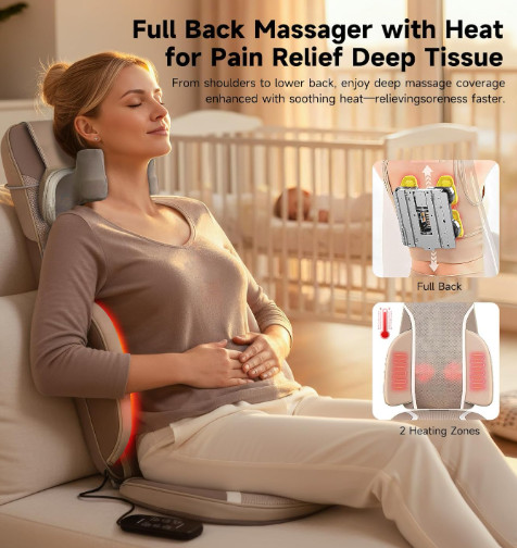 NEW in the BOX Flekzo Shiatsu Back & Neck Massage Chair Seat with Heat gallery