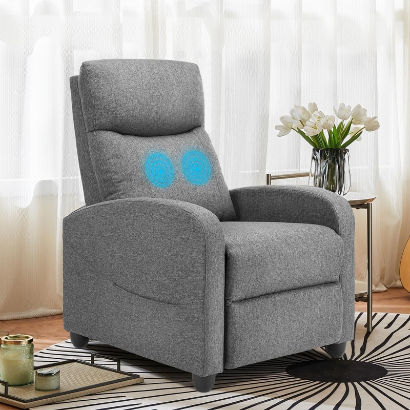 Sweetcrispy Massage Recliner Chair Gray Adjustable Lounge Chair gallery
