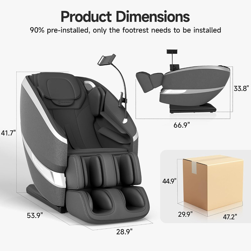 2026 Full Body Massage Chair with Zero Gravity, Bluetooth & 12 Auto Modes gallery