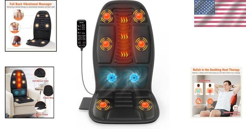 Luxury Massage Chair Cushion with Integrated Heat & Cooling for Muscle Relief gallery