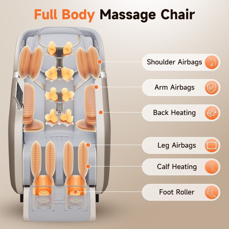 Full Body 4D Zero Gravity Massage Chair Recliner SL Track,AI Voice,with Airbags gallery