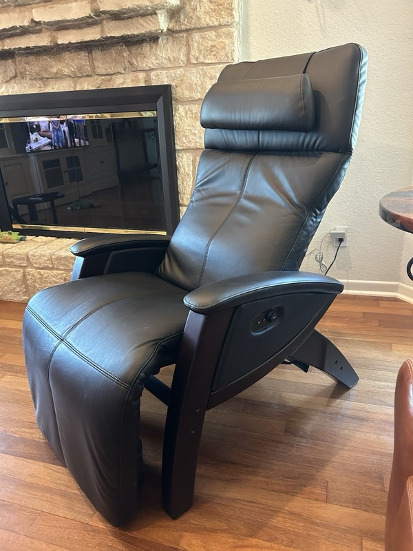 Human Touch Hale Premier Zero Gravity Recliner w/ Air Massage, Leather, Black gallery