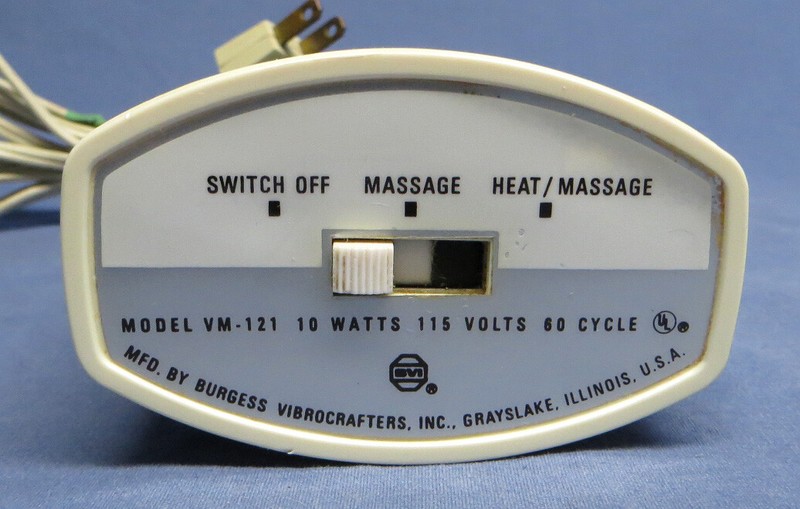 Vintage Lady Burgess Vibrocrafters Model VM-121 Heated Massager Works gallery
