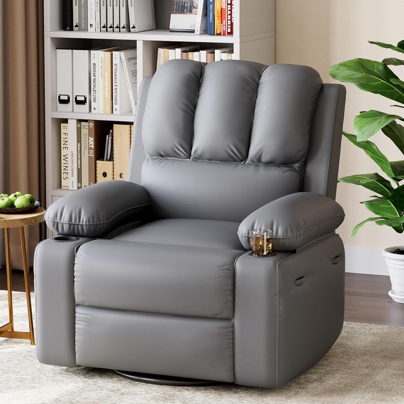 Oversized Electric Recliner, Swivel w Massage Heat,Remote Control & Lounge Chair gallery