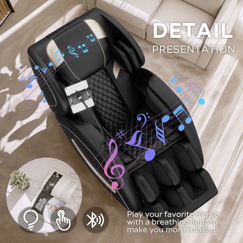 Full Body Air Pressure Shiatsu Massage Chair Recliner ZERO GRAVITY Foot Roller gallery