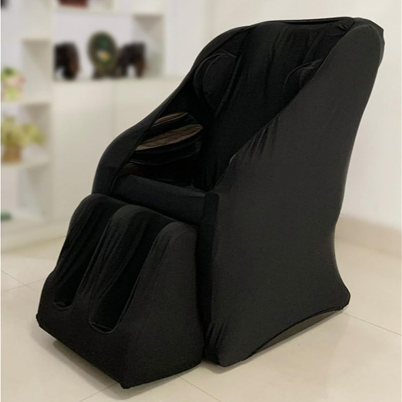 Universal Shiatsu Massage Chair Cover - Washable Stretch Fabric, Black gallery