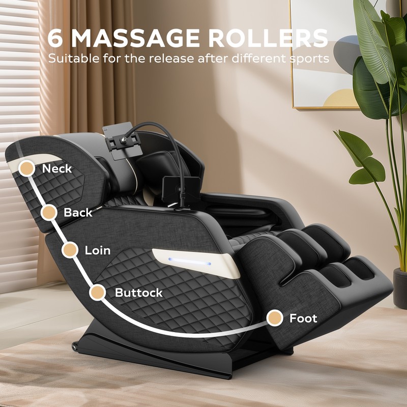Full Body Shiatsu Massage Chair Recliner ZERO GRAVITY Back Roller Air Pressure gallery