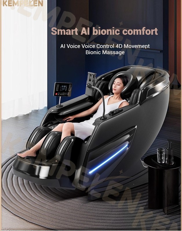 6D Jade Massage Chair w/ Dual-Core Rollers, SL Track, Thai Stretch, Heat & AI Vo gallery