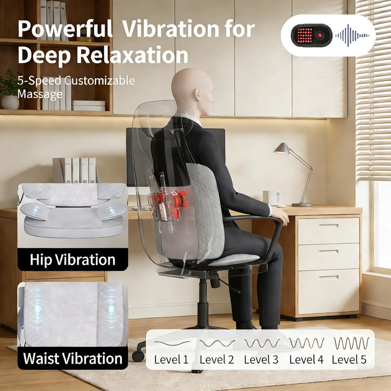 Shiatsu Massage Chair with Heat, Full Back Shiatsu & Rolling, Comfortable Massag gallery
