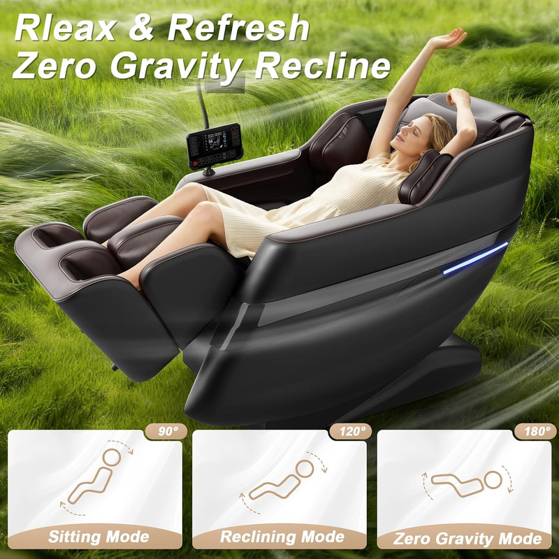 2026 3D Shiatsu Massage Chair with AI Control, Zero Gravity & Bluetooth Speaker gallery