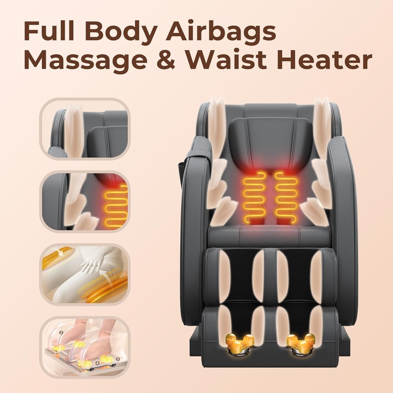 Massage Chair 8 Fixed Shiatsu Massage Roller Zer0 Gravity Mode Heater Bluetooth gallery