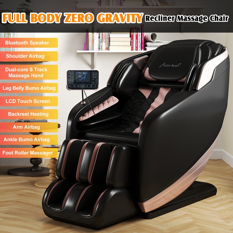 New Full Body Zero Gravity Massage Chair Recliner Heat,Dual Core S-Track,12 Mode