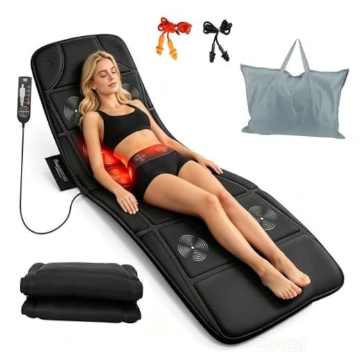 Vibration Massage Mat with Heat, Electric Full Body 57.87x19.7x1.18 Inch