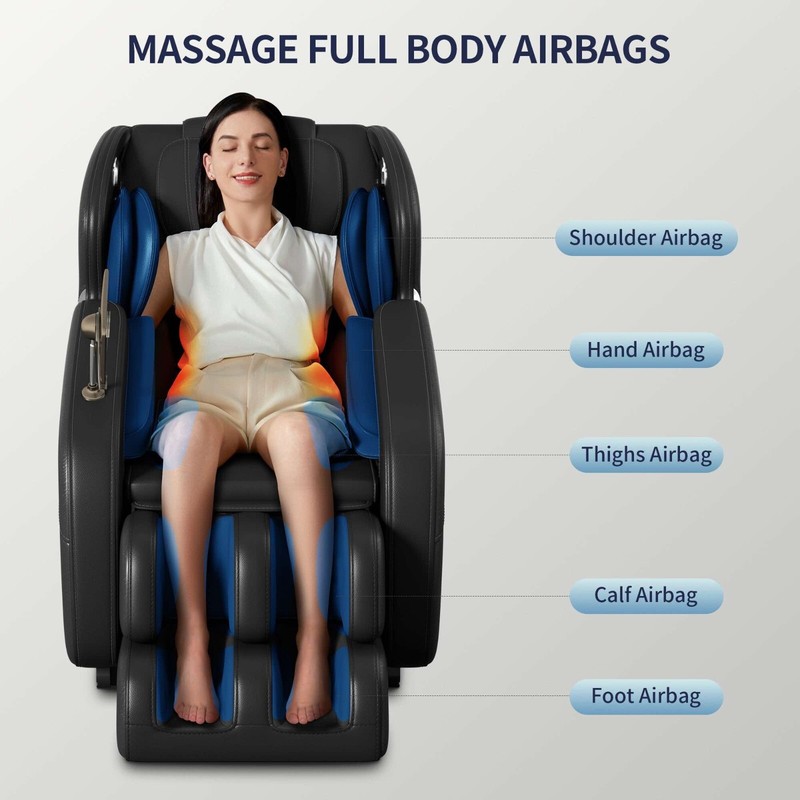 Full-Body Zero Gravity Massage Chair with Deep Tissue Rollers, Lcd, Touchscreen gallery