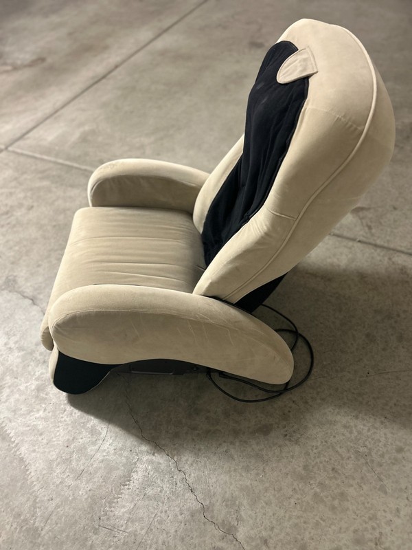 Humman Touch iJoy 100 Message Chair Massaging Recliner Beige Fabric with Manual gallery