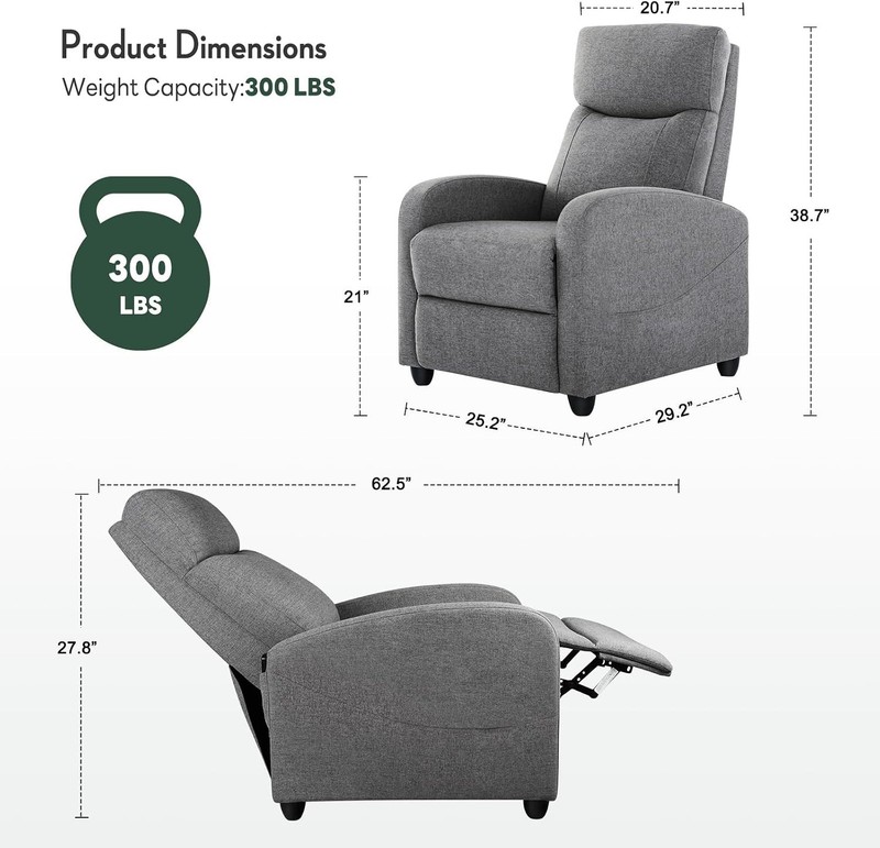 Contemporary Greige Recliner Sofa with Full-Body Massage & Adjustable Footrest gallery