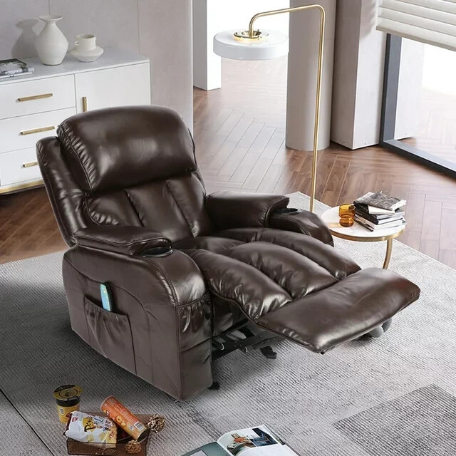 Massage Swivel Rocker Recliner Chair with Vibration Massage and Heating Pad gallery