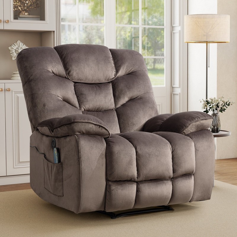 CANMOV Power Recliner Chair - 41" Wide Electric Massage Recliner with Heat & USB gallery