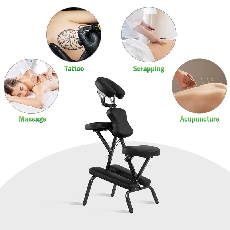 Portable PU Leather Pad Travel Massage Tattoo Spa Chair w/ Carrying Bag New gallery