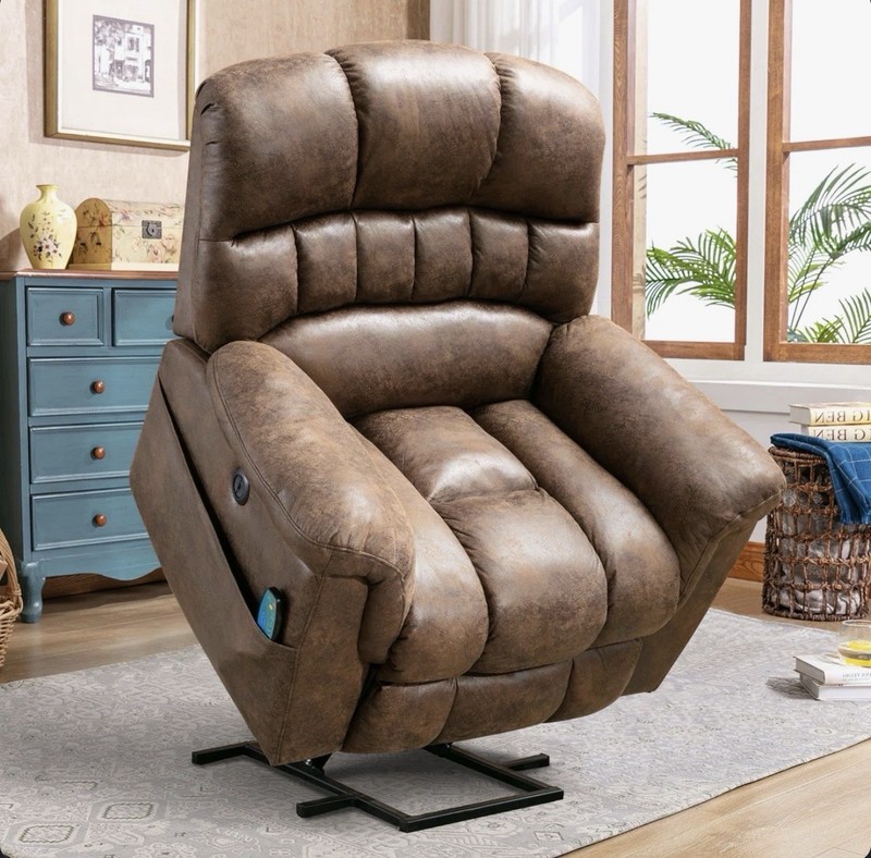 Power Lift Recliner Chair with Soothing Heat & Massage Plush Comfort gallery