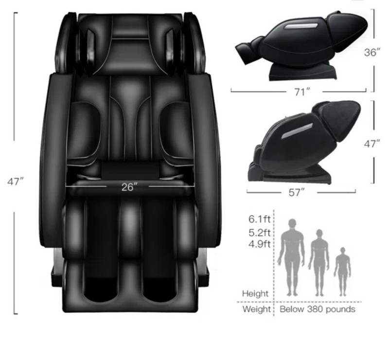 Zero Gravity Full Body Massage Chair with Heat & Bluetooth – Recliner w/ MultI gallery