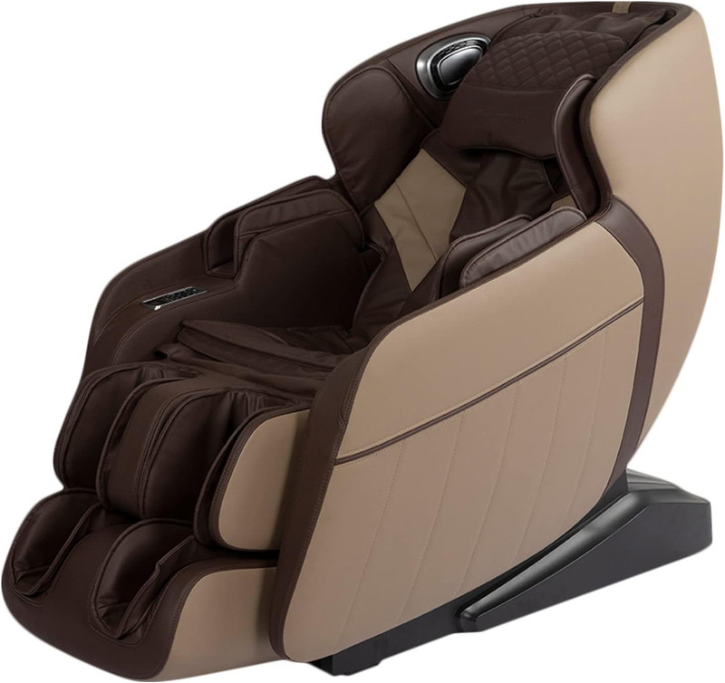 SL Track Full Body Massage Chair with Bluetooth, Foot Roller & USB Charger, Brow