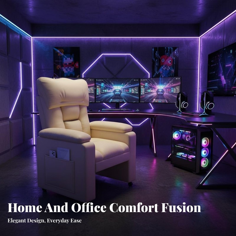 Single Person Lazy Sofa Thickly Padded Ergonomic Gaming Recliner Easy Assembly gallery