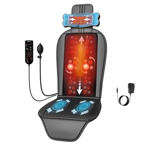 Shiatsu Back Massager with Heat, Massage Chair Pad for Full Back, Chair gallery
