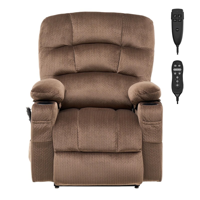 Power Lift Recliner Chair with Heat & Massage, Dual Motor, USB Port, 2 Cup Holde gallery