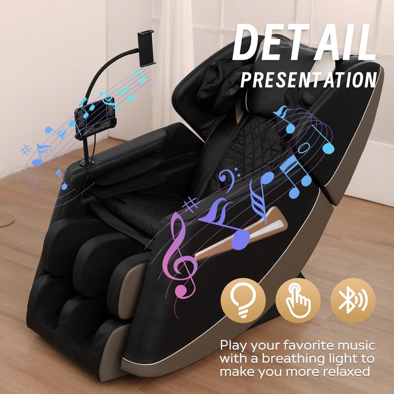 Shiatsu Massage Chair Zero Gravity Recliner Chair w/5 Modes for Relaxing Black gallery
