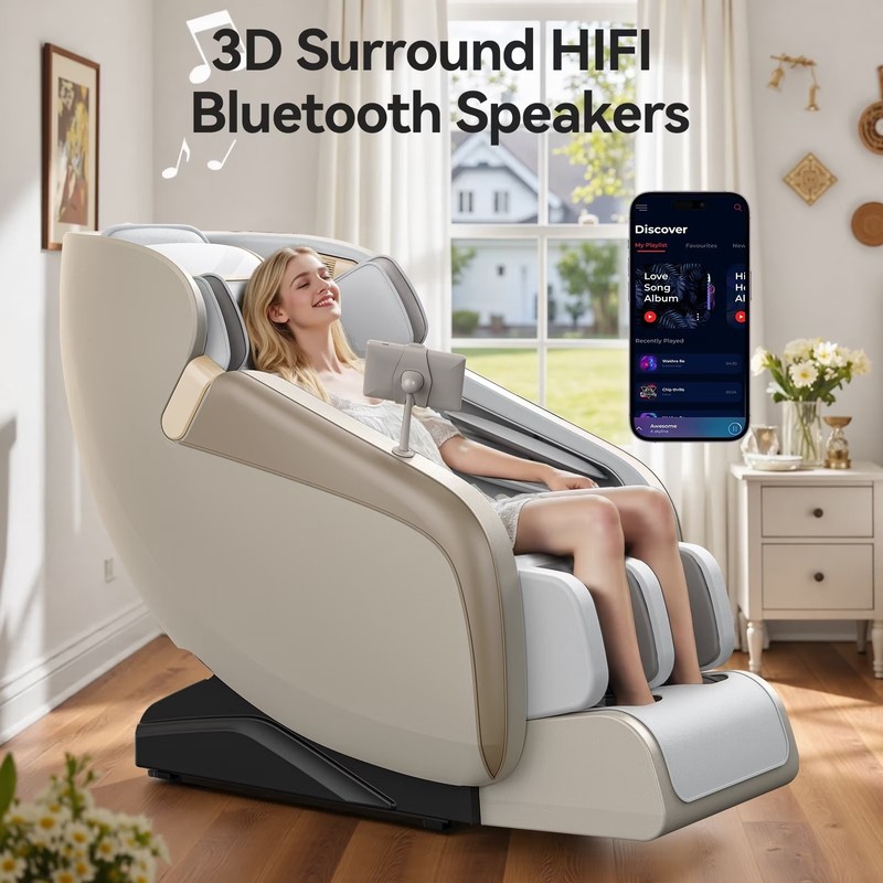 Full Body 4D Zero Gravity Massage Chair Recliner SL Track,AI Voice,with Airbags gallery