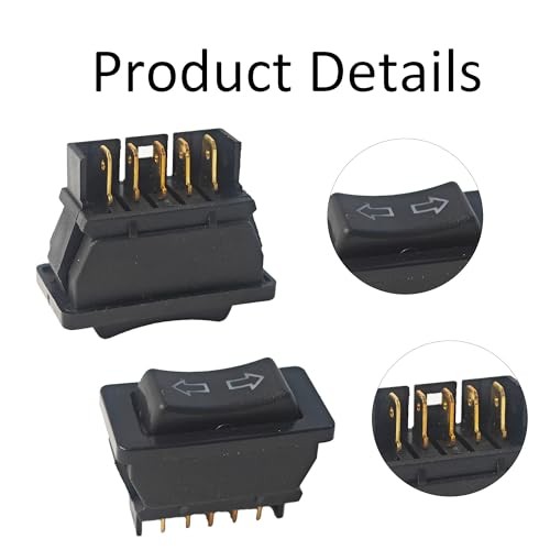 4Pcs DC 12V 20A Momentary 5 Pin Car Window Switch, Power Window Lift Blue Light gallery