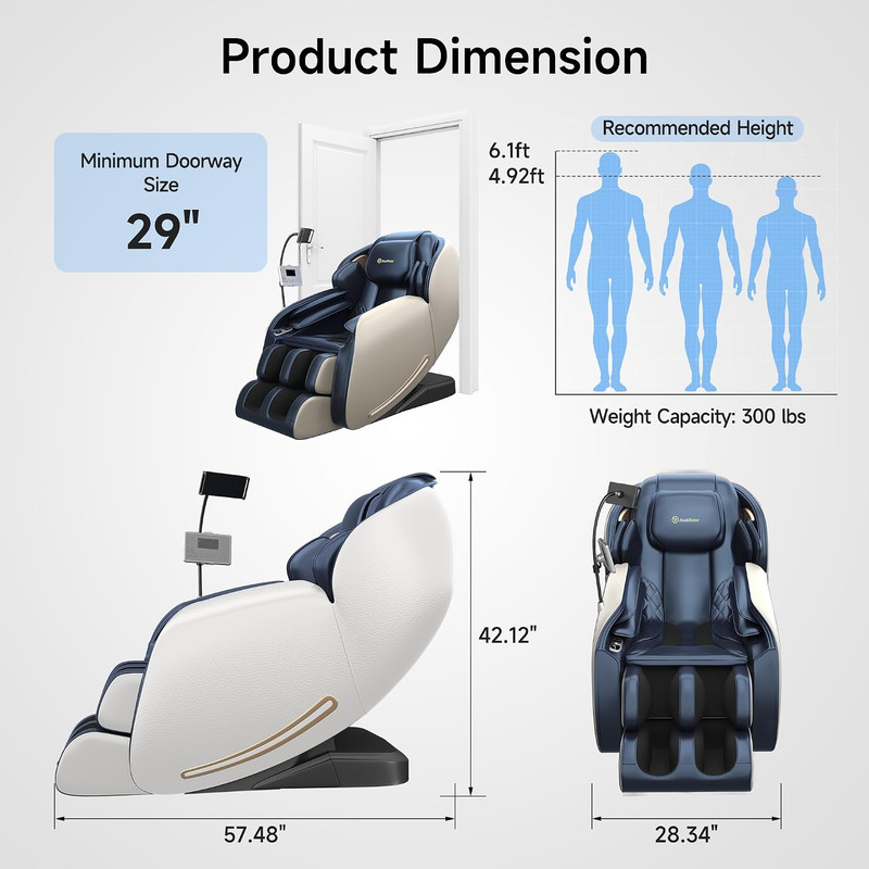 Massage Chair Full Body with Unique Phone Controller,Heart and Blood Measurement gallery