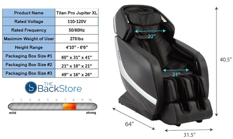Titan Pro Jupiter XL Zero Gravity Massage Recliner Chair White Glove Delivery BR gallery