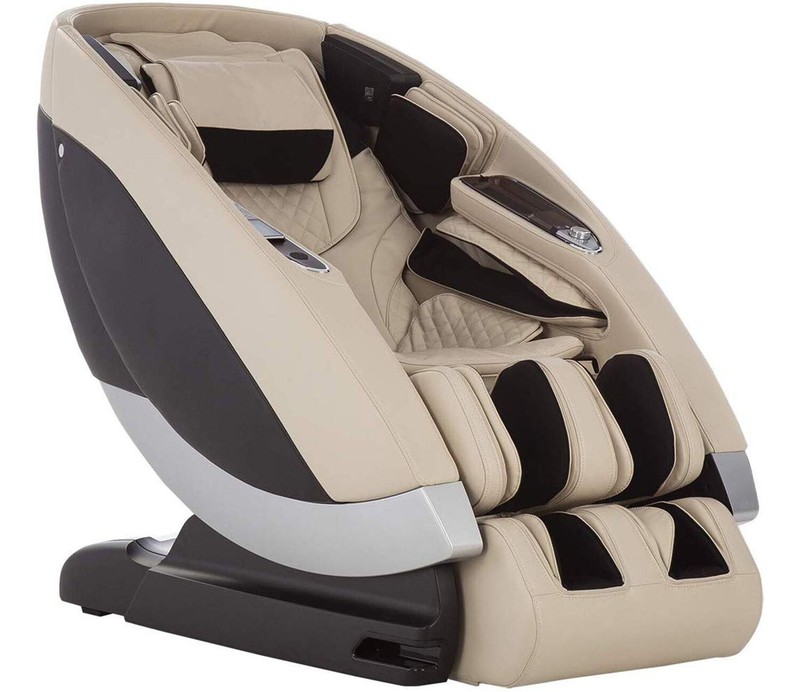 Cream Human Touch Super Novo Zero Gravity 4D S & L Track Massage Chair Recliner