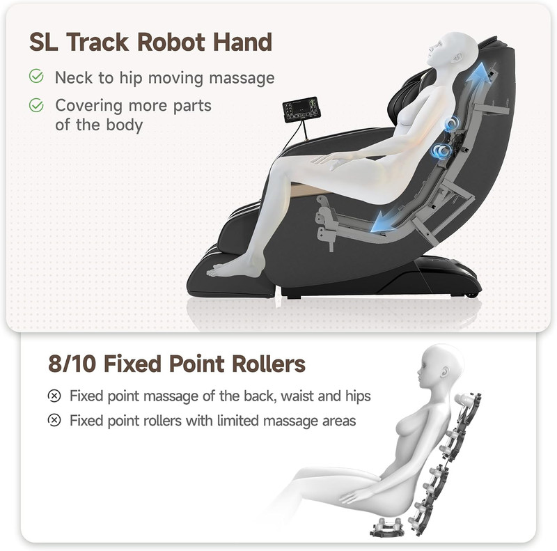 2026 Upgraded 2D Sl-Track Massage Chair,Recliner Full Body Zero Gravity with Au gallery