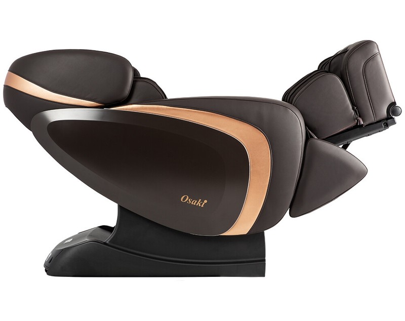 Osaki OS-Pro 3D Admiral L-Track Foot Roller Zero-G Heated Massage Chair Brown