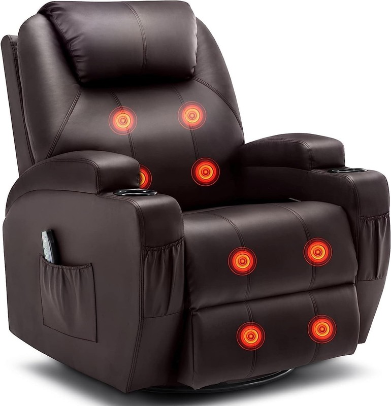Recliner Chair, Rocker Recliner Chair with Massage and Heat, Manual Recliner Cha