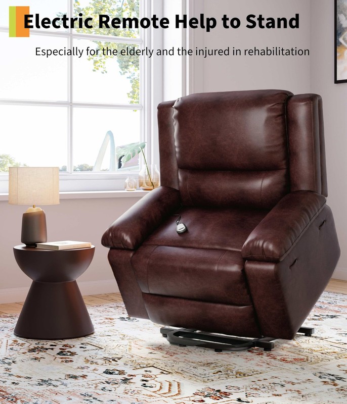 Electric Lift Recliner Chair Power Lift Chair w/ Heat & Massage for Elderly US gallery