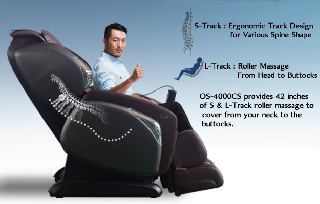 Open Box Osaki OS-4000CS Massage Chair Recliner Brown with One Year Warranty gallery